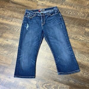 BKE Buckle Drew Denim Capri Jeans Stretch Womens 29 Contrast Stitch Western